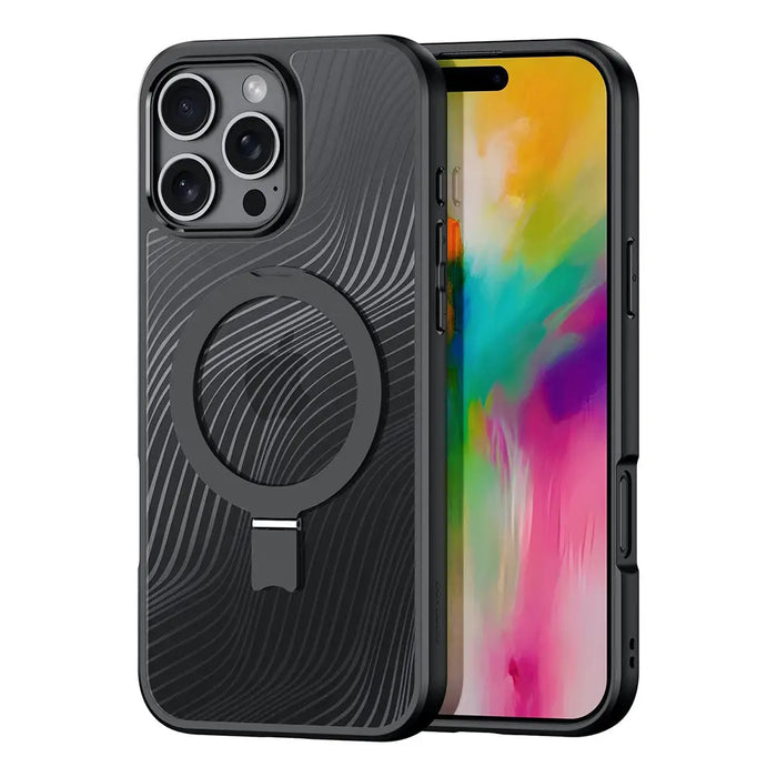 Dux Ducis Aimo Mag Case with MagSafe and Stand for iPhone 16 Pro - Black - Cell phone cases and covers<<<HurtelXML