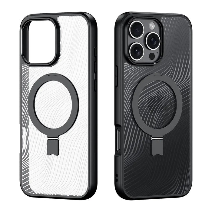 Dux Ducis Aimo Mag Case with MagSafe and Stand for iPhone 16 Pro - Black - Cell phone cases and covers<<<HurtelXML