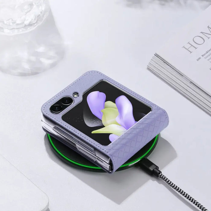 Dux Ducis Bril leather case for Samsung Galaxy Z Flip 5 5G - purple - Cell phone cases and covers<<<HurtelXML