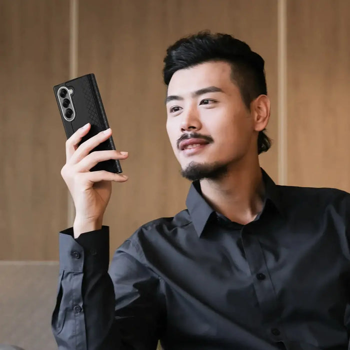 Dux Ducis Brill Case for Samsung Galaxy Z Fold7 with Magnetic Closure - Black - Cell phone cases and covers<<<HurtelXML