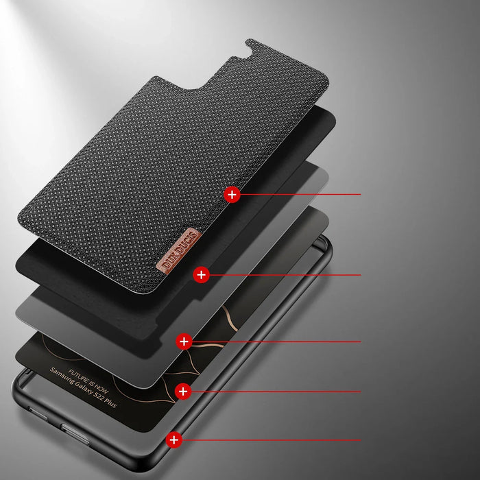 Dux Ducis Fino case cover nylon material Samsung Galaxy S22 + (S22 Plus) black - Cell phone cases and covers<<<HurtelXML
