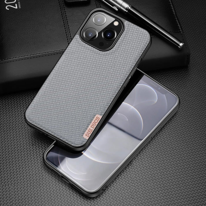 Dux Ducis Fino case covered with nylon material for iPhone 13 Pro gray - Cell phone cases and covers<<<HurtelXML