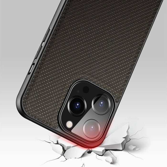 Dux Ducis Fino case covered with nylon material for iPhone 13 Pro green - Cell phone cases and covers<<<HurtelXML