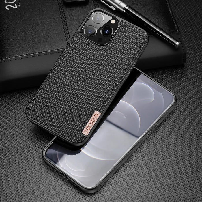 Dux Ducis Fino case covered with nylon material for iPhone 13 Pro Max black - Cell phone cases and covers<<<HurtelXML