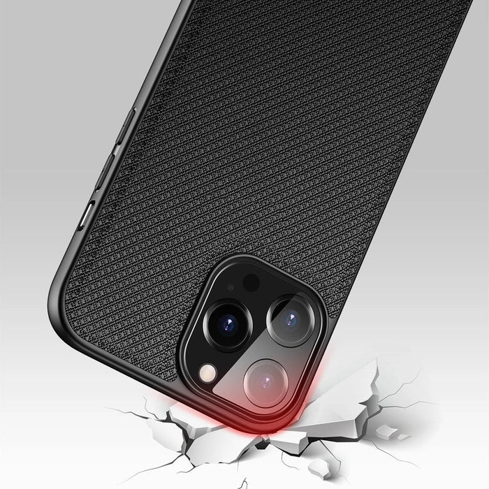 Dux Ducis Fino case covered with nylon material for iPhone 13 Pro Max black - Cell phone cases and covers<<<HurtelXML