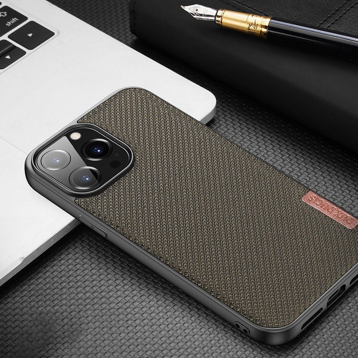 Dux Ducis Fino case covered with nylon material for iPhone 13 Pro Max gray - Cell phone cases and covers<<<HurtelXML