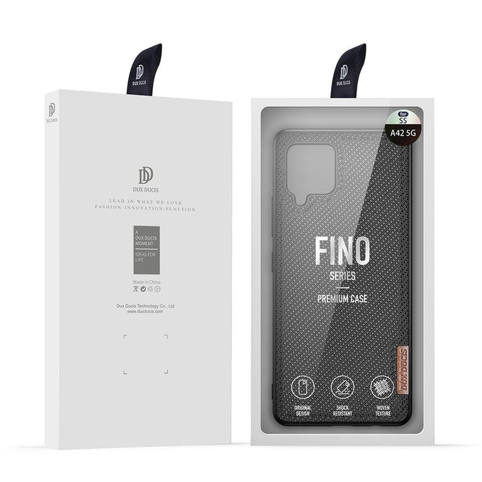 Dux Ducis Fino case covered with nylon material for Samsung Galaxy A42 5G black - Cell phone cases