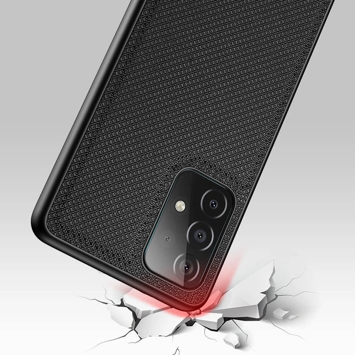 Dux Ducis Fino case covered with nylon material for Samsung Galaxy A72 4G black - Cell phone cases
