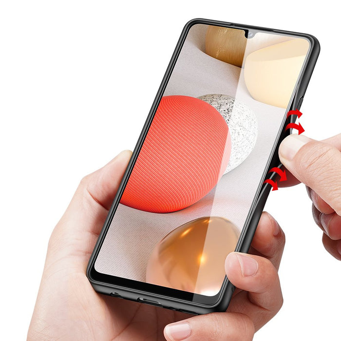 Dux Ducis Fino case covered with nylon material for Samsung Galaxy A42 5G black - Cell phone cases