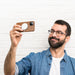 Dux Ducis Grit Leather Case for iPhone 14 Elegant Faux Leather Cover (MagSafe Compatible) Brown - Cell phone cases