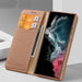 Dux Ducis Hivo case Samsung Galaxy S23 flip cover wallet stand RFID blocking brown - Cell phone cases