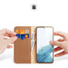 Dux Ducis Hivo case Samsung Galaxy S23 flip cover wallet stand RFID blocking brown - Cell phone cases