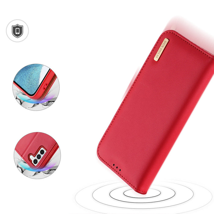 Dux Ducis Hivo case Samsung Galaxy S23+ flip cover wallet stand RFID blocking red - Cell phone cases
