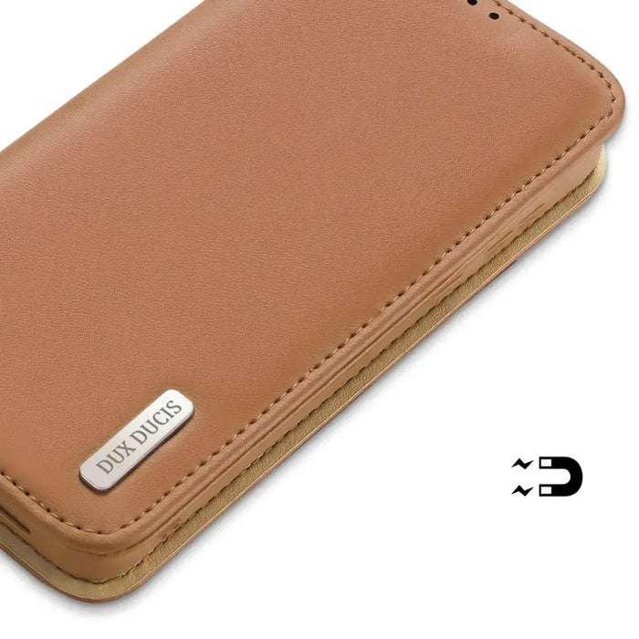 Dux Ducis Hivo case Samsung Galaxy S23 flip cover wallet stand RFID blocking brown - Cell phone cases