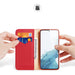 Dux Ducis Hivo case Samsung Galaxy S23+ flip cover wallet stand RFID blocking red - Cell phone cases