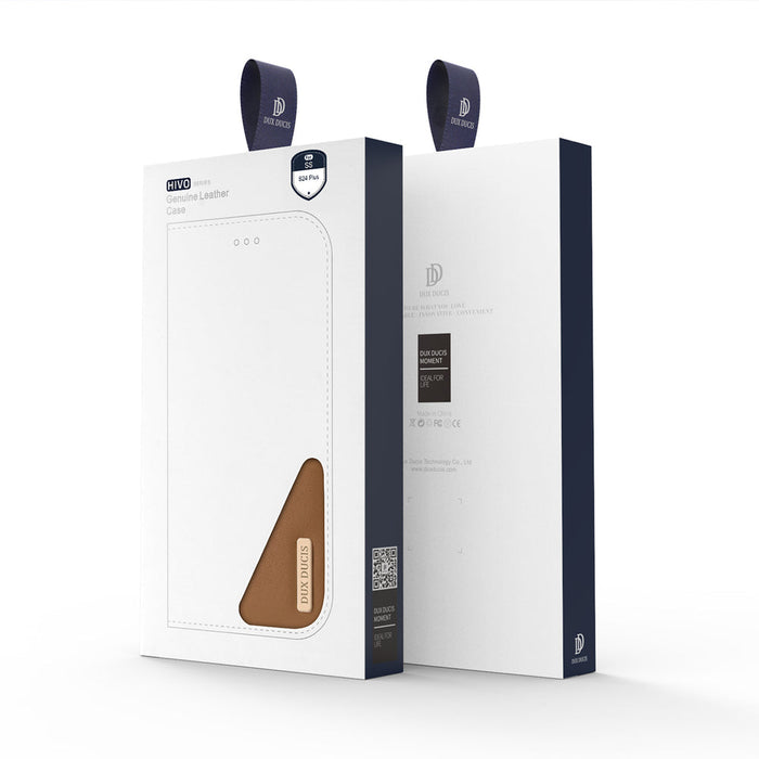 Dux Ducis Hivo case with flap and RFID blocker for Samsung Galaxy S24+ - brown - Cell phone cases and covers<<<HurtelXML