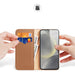 Dux Ducis Hivo case with flap and RFID blocker for Samsung Galaxy S24+ - brown - Cell phone cases and covers<<<HurtelXML