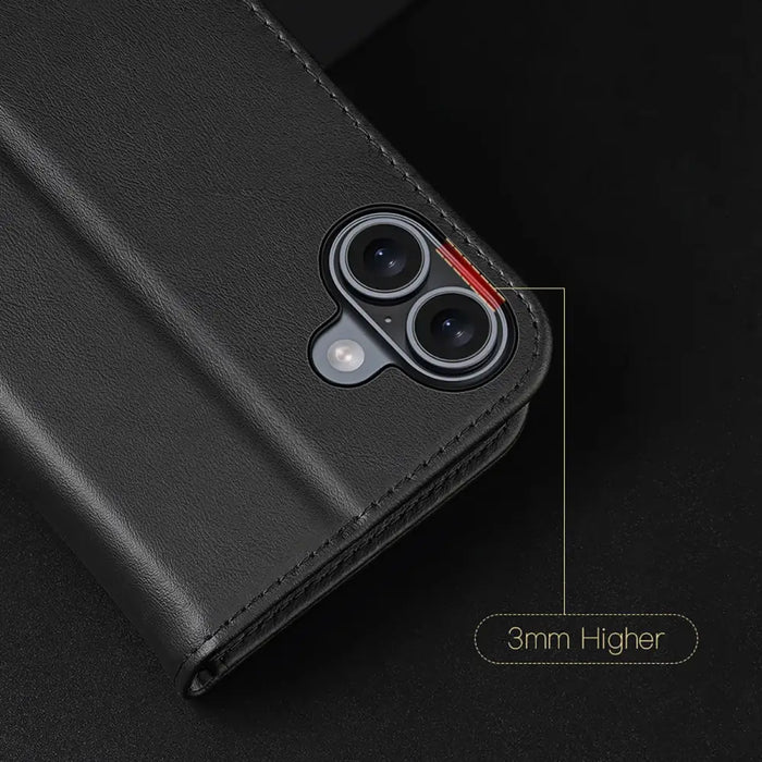Dux Ducis Hivo iPhone 16 Case with Flip and RFID Protection - Black - Cell phone cases and covers<<<HurtelXML