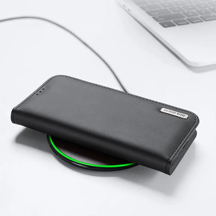 Dux Ducis Hivo iPhone 16e Case with Flip and RFID Protection - Black - Cell phone cases and covers<<<HurtelXML