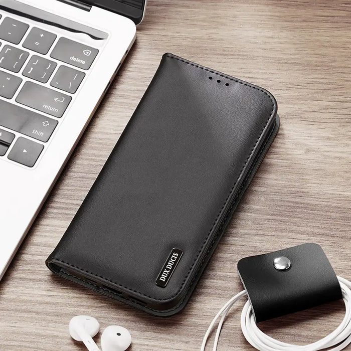 Dux Ducis Hivo iPhone 16e Case with Flip and RFID Protection - Black - Cell phone cases and covers<<<HurtelXML