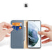 Dux Ducis Hivo Leather Flip Cover Genuine Leather Wallet For Cards And Documents Samsung Galaxy S22 Ultra Blue - Cell