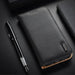 Dux Ducis Hivo Leather Flip Cover Genuine Leather Wallet for Cards and Documents iPhone 14 Pro Red - Cell phone cases