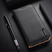 Dux Ducis Hivo Leather Flip Cover Genuine Leather Wallet for Cards and Documents iPhone 14 Pro Max Black - Cell phone