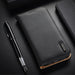 Dux Ducis Hivo Leather Flip Cover Genuine Leather Wallet for Cards and Documents iPhone 14 Plus Red - Cell phone cases