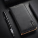 Dux Ducis Hivo Leather Flip Cover Genuine Leather Wallet for Cards and Documents iPhone 14 Pro Max Brown - Cell phone