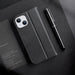 Dux Ducis Hivo Leather Flip Cover Genuine Leather Wallet for Cards and Documents iPhone 14 Brown - Cell phone cases