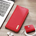 Dux Ducis Hivo Leather Flip Cover Genuine Leather Wallet for Cards and Documents iPhone 14 Pro Red - Cell phone cases