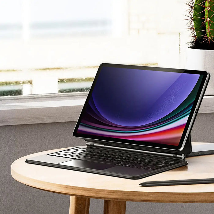 Dux Ducis Keyboard (MK Series) Case with Bluetooth Keyboard for Samsung Galaxy Tab S9 / S8 / S7 - Black - Cell phone