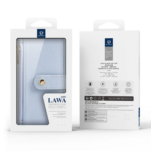 Dux Ducis Lawa iPhone 16 Leather Case with Detachable Magnetic Wallet - Blue - Cell phone cases and covers<<<HurtelXML