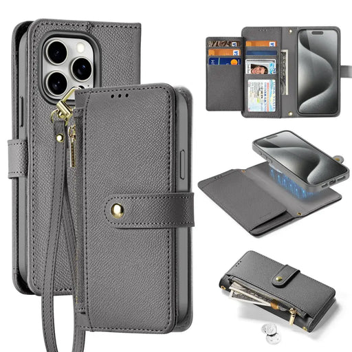 Dux Ducis Lawa Leather Case for iPhone 15 Pro - Gray - Cell phone cases and covers<<<HurtelXML