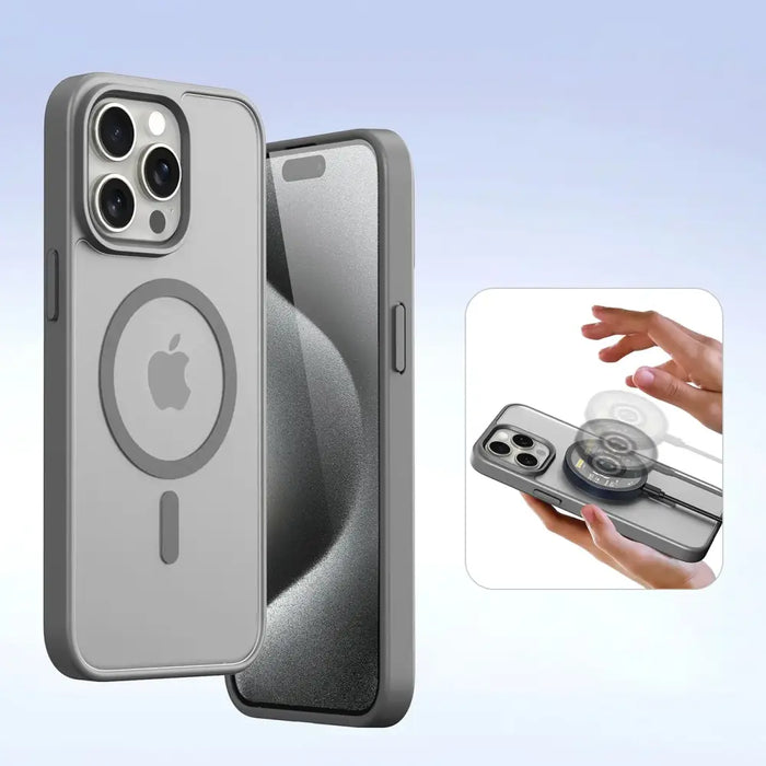 Dux Ducis Lawa Leather Case for iPhone 15 Pro Max - Gray - Cell phone cases and covers<<<HurtelXML