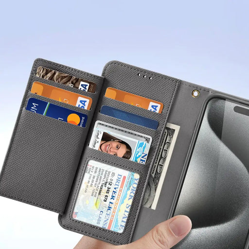 Dux Ducis Lawa Leather Case for iPhone 15 Pro Max - Gray - Cell phone cases and covers<<<HurtelXML