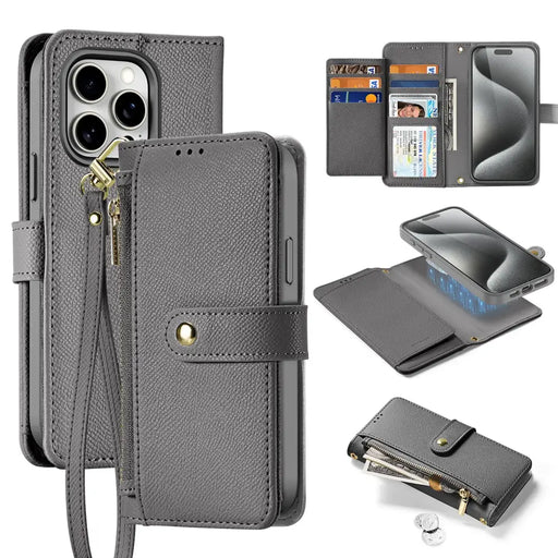 Dux Ducis Lawa Leather Case for iPhone 15 Pro Max - Gray - Cell phone cases and covers<<<HurtelXML