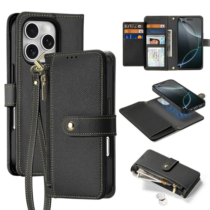 Dux Ducis Lawa Leather Case for iPhone 16 Pro - Black - Cell phone cases and covers<<<HurtelXML