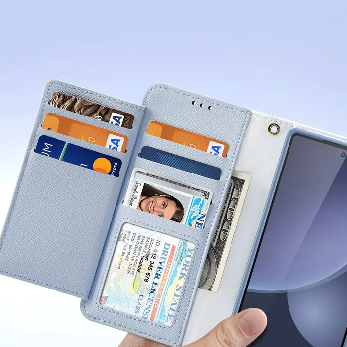 Dux Ducis Lawa Leather Case for Samsung Galaxy S25 Ultra with Detachable Magnetic Wallet - Blue - Cell phone cases