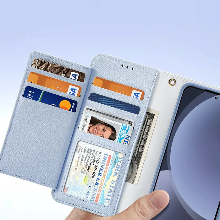 Dux Ducis Lawa Leather Case for Samsung Galaxy S25+ with Detachable Magnetic Wallet - Blue - Cell phone cases