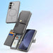 Dux Ducis Lawa Leather Case for Samsung Galaxy S25+ with Detachable Magnetic Wallet - Gray - Cell phone cases