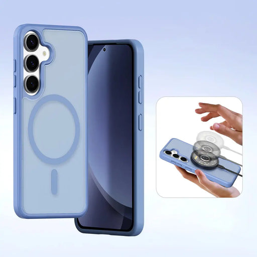 Dux Ducis Lawa Leather Case for Samsung Galaxy S25+ with Detachable Magnetic Wallet - Blue - Cell phone cases