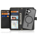 Dux Ducis Lawa Leather Case for Samsung Galaxy S25 with Detachable Magnetic Wallet - Black - Cell phone cases
