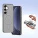Dux Ducis Lawa Leather Case for Samsung Galaxy S25+ with Detachable Magnetic Wallet - Gray - Cell phone cases