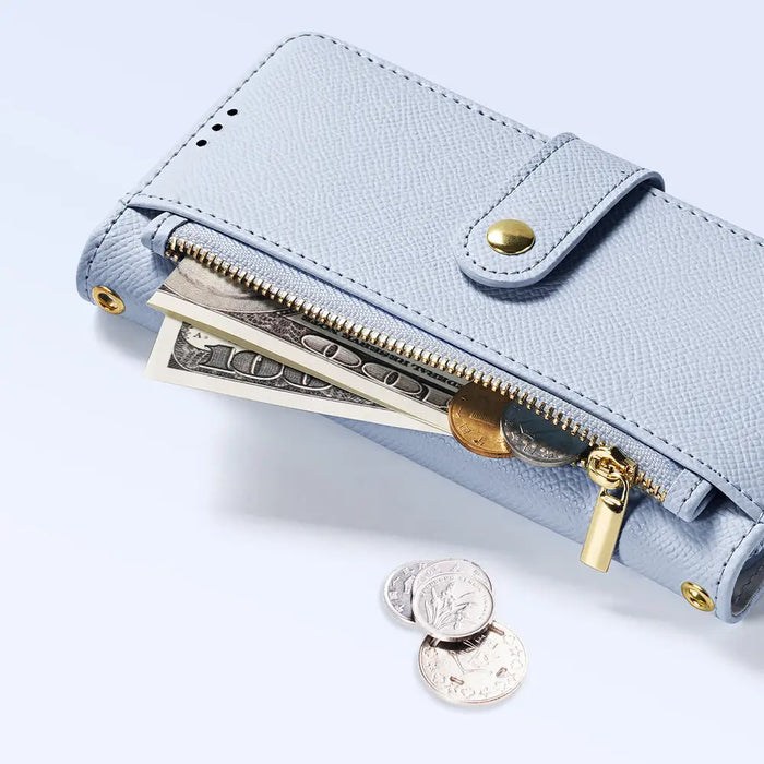 Dux Ducis Lawa Leather Case for Samsung Galaxy S25 with Detachable Magnetic Wallet - Blue - Cell phone cases