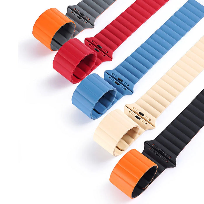 Dux Ducis Magnetic Strap Watch Strap 7/6/5/4/3/2 / SE (41/40 / 38mm) Magnetic Band Blue (Chain Version) - Cell phone