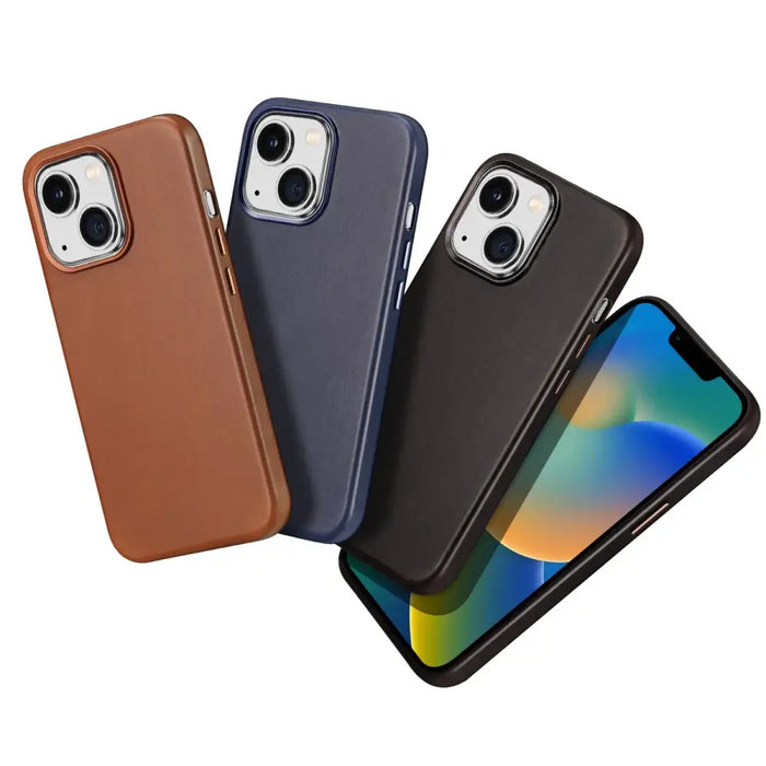 Dux Ducis Naples case for iPhone 14 magnetic leather case MagSafe blue - Cell phone cases and covers<<<HurtelXML
