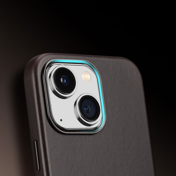 Dux Ducis Naples Case for iPhone 14 Plus Leather Cover (MagSafe Compatible) Dark Brown - Cell phone cases