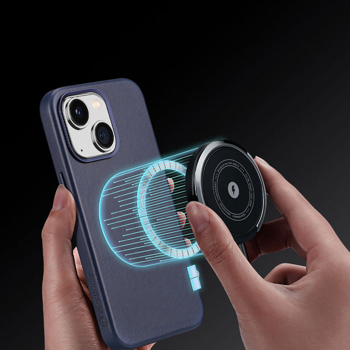 Dux Ducis Naples case for iPhone 14 Plus magnetic leather case MagSafe blue - Cell phone cases and covers<<<HurtelXML