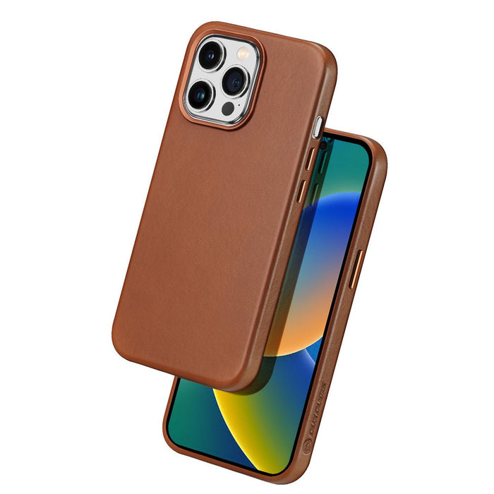 Dux Ducis Naples case for iPhone 14 Pro magnetic leather case MagSafe brown - Cell phone cases and covers<<<HurtelXML